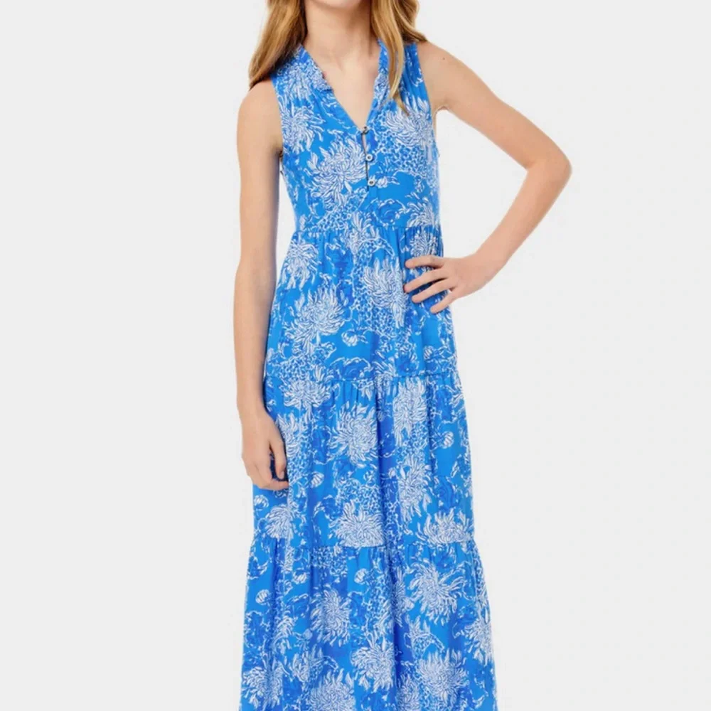 Lilly Pulitzer Kids Girls Mini Malone Maxi Dress - Picture 1 of 5